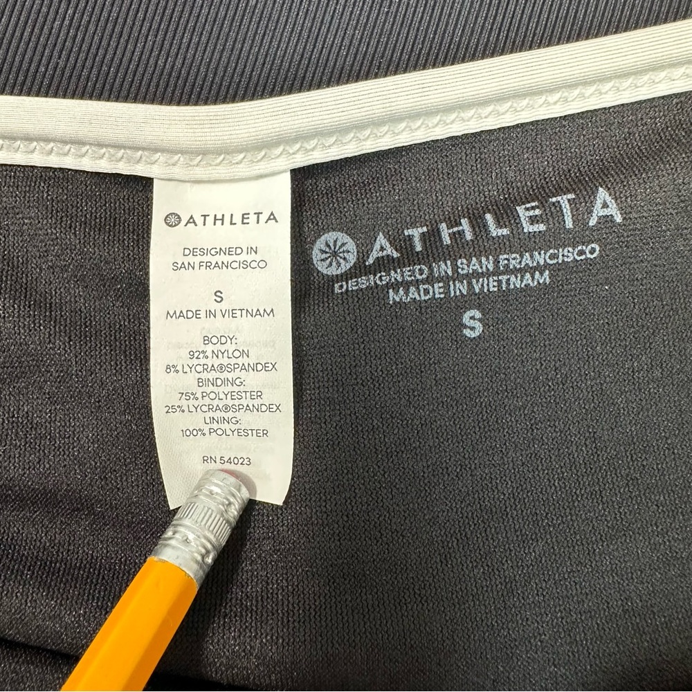 Athleta Black With Off White Trim Two Piece Tankini Bikini Women's Sz S … - Picture 11 of 11